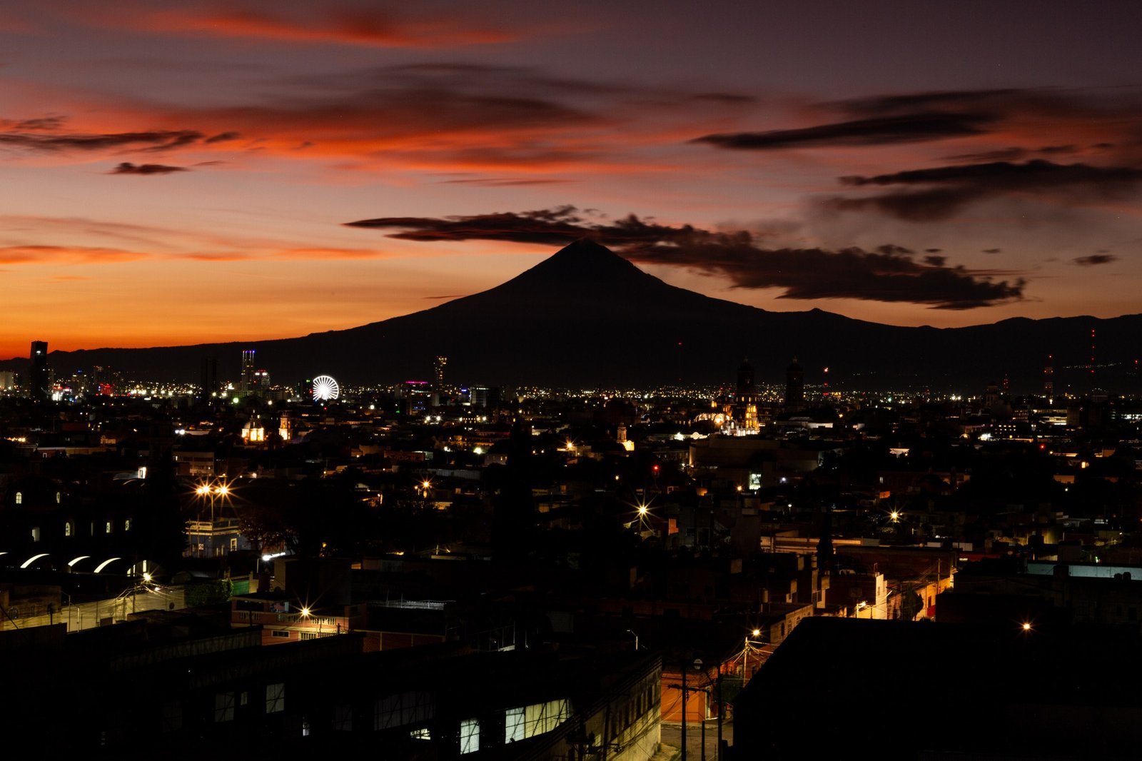 foto de un atardecer en puebla México 